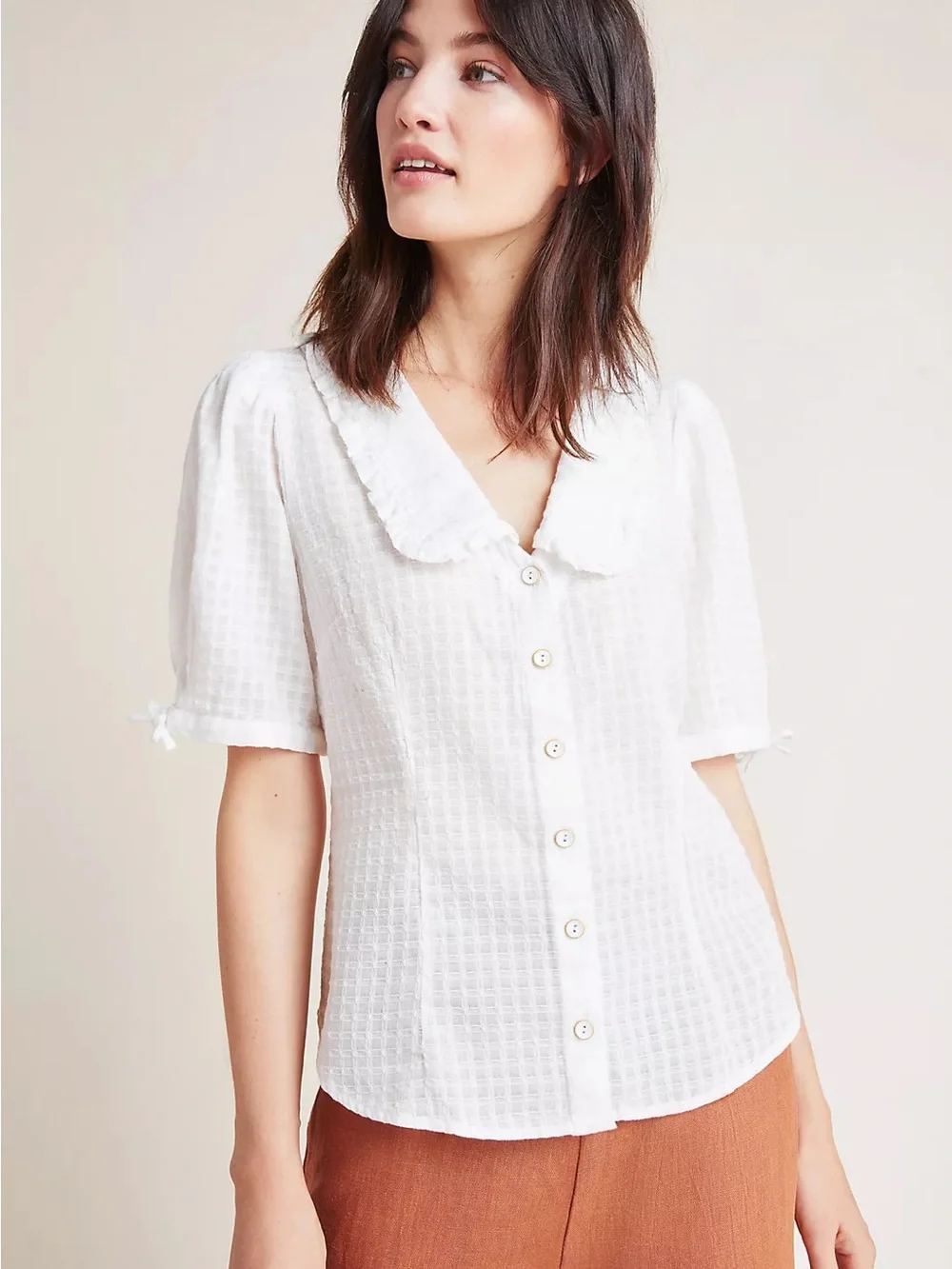 Anthropologie Maeve Roswell Collared Blouse
